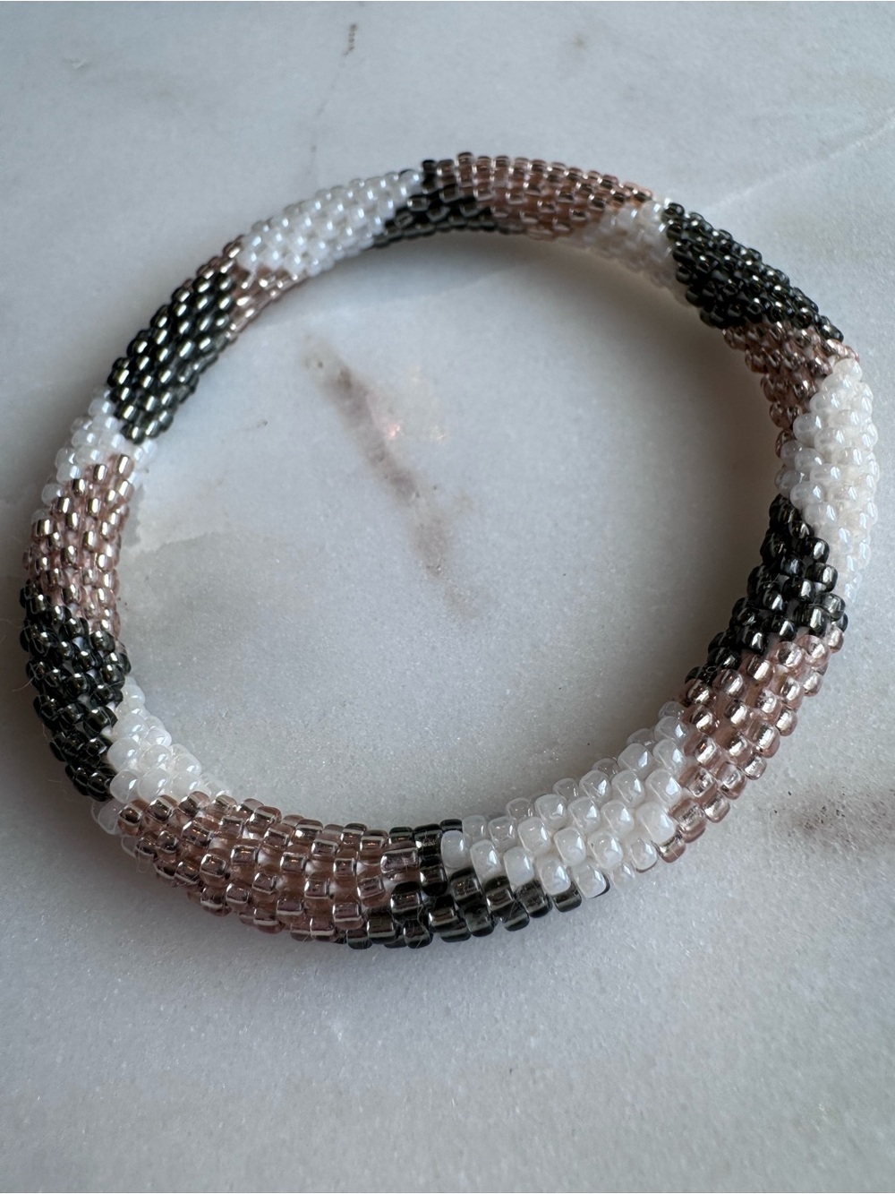 Sashka Co. Purple, Black & White Beaded Bracelet Set - Picture 4 of 5
